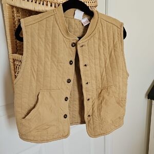 Zara Tan Quilted Vest